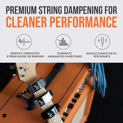 Gruv Gear Fret Wrap & Guitar Mute Pro, Fretwrap for Acoustic, Electric & Bass | String Dampener Recording, Tapping & Practice Accessory (1 Pack, Small Grey, Fits 4 String Bass, 6 String Guitar)