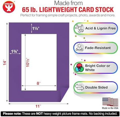 Hygloss 12 Pack Paper Picture Frames, Colorful cardstock Photo Frame 11x14-Inch, Paper Frames to Decorate for Wedding Birthday DIY Classroom Crafts and Decorations