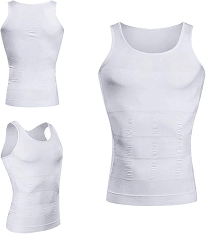 GKVK Mens Slimming Body Shaper Vest Shirt Abs Abdomen Slim