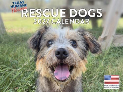 Rescue Dog Calendar 2027 Monthly Wall Calander 12 Month
