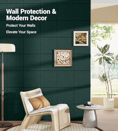 28" x 18" Felt Bulletin Board Tiles 1/2" Thick, Forest Green
