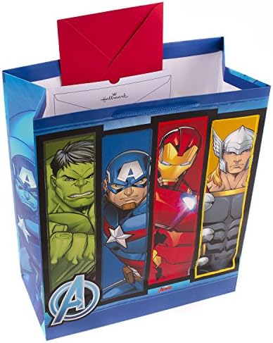 Hallmark 15" XL Avengers Gift Bag with Tissue Paper (Thor, Hulk, Iron Man)
