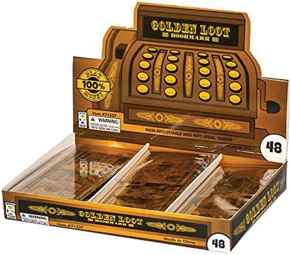 Raymond Geddes Golden Loot Bookmarks (Pack of 48) - Pretend Play Money