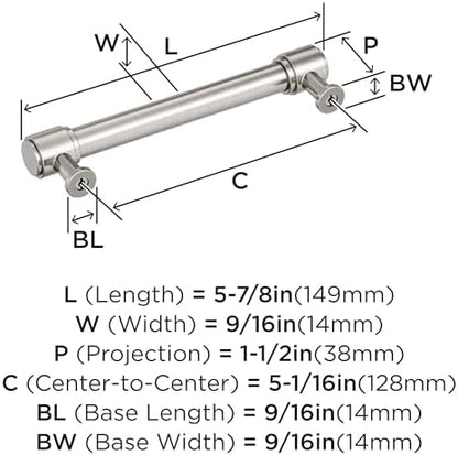 Amerock 5-1/16" Faircrest Satin Nickel Drawer Pull