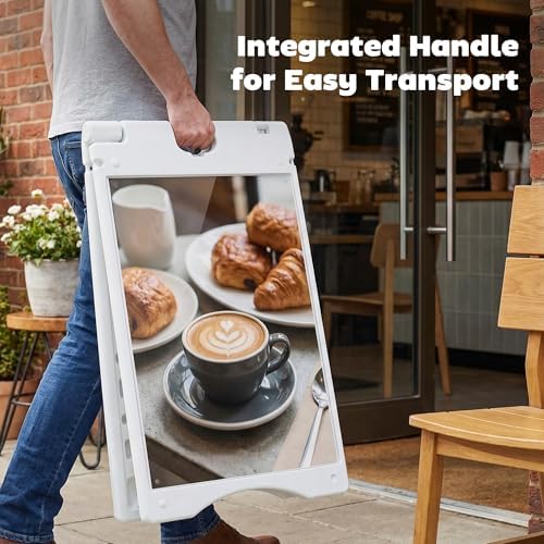 Vinsetto A Frame Sandwich Board Signs Outdoor Weighted Tank 22" x 28" White