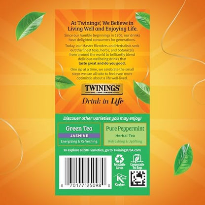 TWININGS TEA, TEA,GREEN,MINT 20 BAG (Pack of 2)
