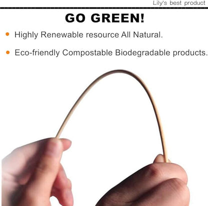 HOPELF 14" Natural Bamboo Skewers Sticks for BBQ，Kabob，Grilling，Barbecue，Kitchen，Roasting，Marshmallows，Plant Stakes，Crafting.Φ=4mm, More Size Choices 6"/8"/10"/12"/16"/30"(100 PCS)