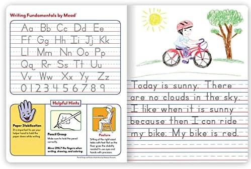 Mead Primary Journal Creative Story Tablet Composition Notebook, 7.5" x 9.75", Grades K-2, 100 Sheets, Blue (09554)