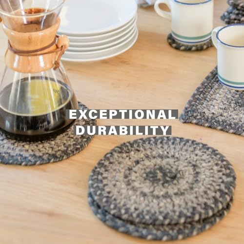 Homespice Flint Hill Jute Braided Placemats, Rect 13x19 Set of 4