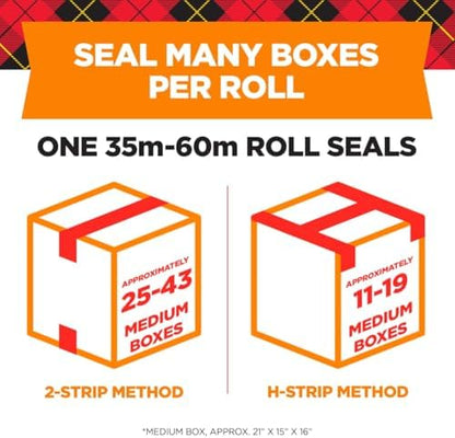 Scotch Long Lasting Shipping and Storage Tape with Dispenser, 1.88 in. X 54.6 Yd., 4 -Pack