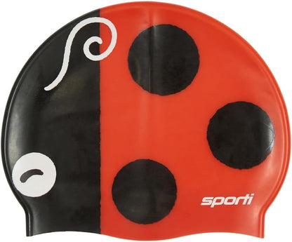 Sporti Silicone Swim Cap for Kids, Unisex Youth Swimming Cap, Protection Bathing Caps for Your Children, Aged 2-10