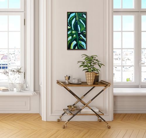 Kate and Laurel Sylvie Blank Framed Canvas Wall Art; 14x26.5 Brown; Modern Empty Canvas for Paint-Your-Own Art; Ready to Paint Premium Canvas Already Framed