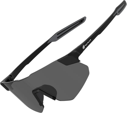 YAMAS Sport Sunglasses for Mens Womens, Wrap around Sunglasses, Non-Slip Nose Pads for Climbing and Running, UV400 Protection