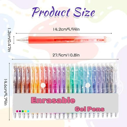 36 Colors Erasable Gel Pens, 2025 Upgraded Retractable Colored Pen with Fine 0.7mm Tip, Multi Color Nurse pens, Erasable Pens Multicolor for Office, School Supplies (36 colors)