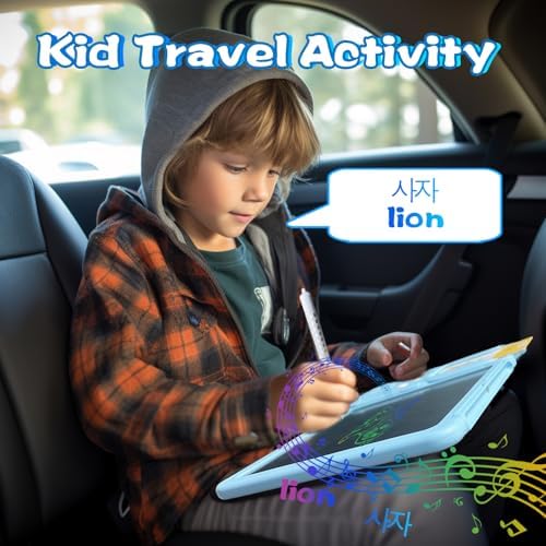 Talking Flash Cards with Writing Tablet - Korean English, Blue