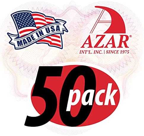 Azar Displays, 252922-50PK, Counter Trifold Brochure Holder with Horizontal Business Card Holder, Brochure Display Stand with Gift Card Pocket Flyer Holder Clear Card Display for Literature, 50-Pack