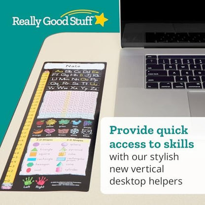 Really Good Stuff Vertical Chalkboard-Style Desktop Helpers, Vinyl