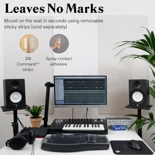 Acoustic Panels, 2 Pack, Large, 46" x 23", Pure White