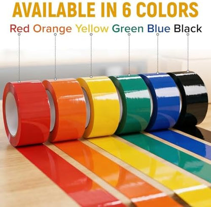 2" x 110 Yards Yellow Packing Tape, 4 Rolls