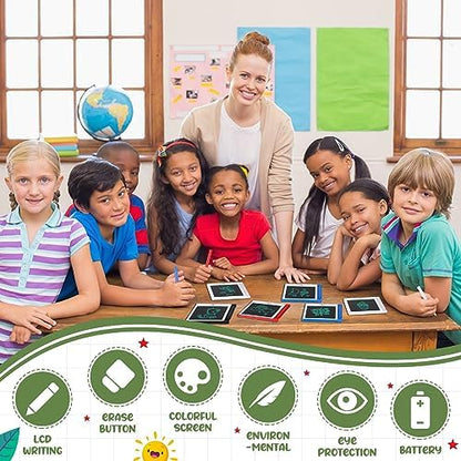 Zhehao 32 Pcs LCD Writing Tablet for Kid Mini Doodle Board,Bright Colors