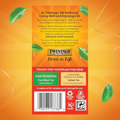 Twinings Extra Strong English Breakfast Black Tea Bags, 20 CT (1 Pack)