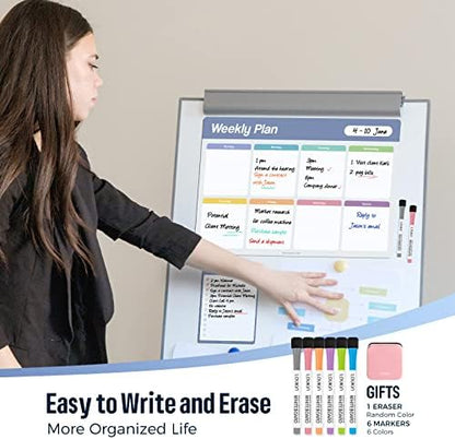 loukin Static Cling Dry Erase Calendar 4 Pack, Monthly Weekly Planner