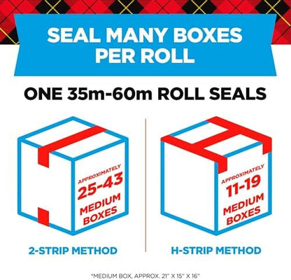 Scotch Heavy Duty Packing Tape, Clear | 1.88 in. x 54.6 yd. | For Shipping | 1 Roll, Pack of 12