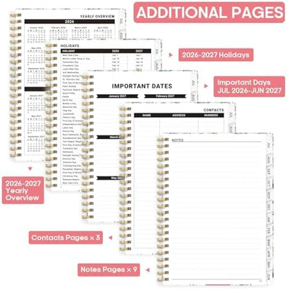 Planner 2026-2027, Weekly & Monthly Academic Calendar, Jul 2026 – Jun 2027