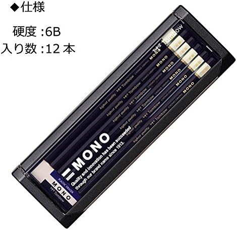 Tombow MONO-6B Mono Pencils, 6B, 1 Dozen