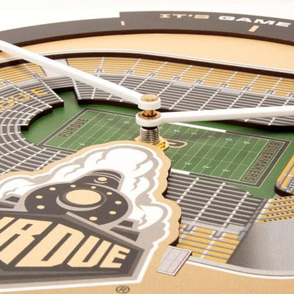 YouTheFan NCAA Purdue Boilermakers FB StadiumView 3D Wall Clock