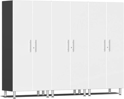 Ulti-MATE UG22630W 3-Piece Tall Garage Cabinet Kit in Starfire White Metallic