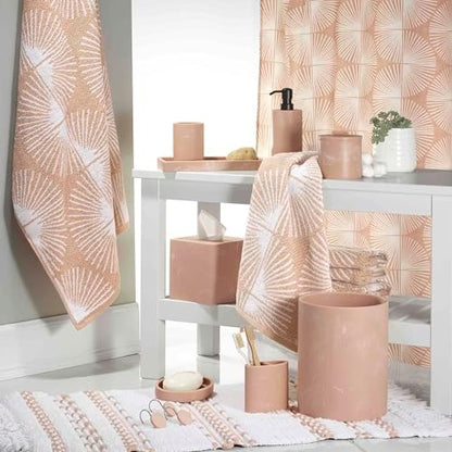 Nicole Miller - Soap Dish, Resin Countertop Accessories, Dorm Room Essentials (Kendall Collection, Clay)