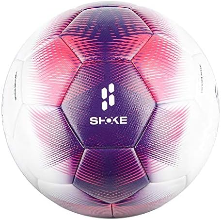 SHOKE Soccer Ball Size 5 Official Size Soccer Ball Thermal Bonded Training Slip Resistant