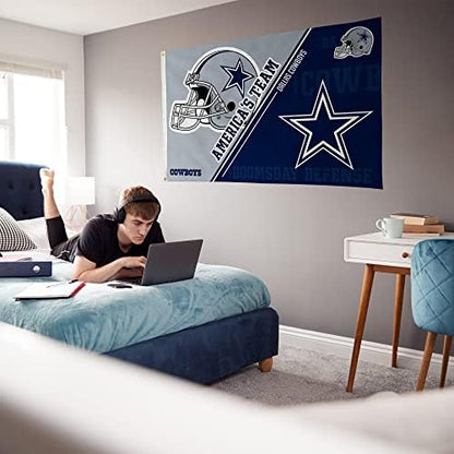 NFL Rico Industries Standard 3' x 5' Banner Flag Single Sided - Indoor or Outdoor - Home Décor