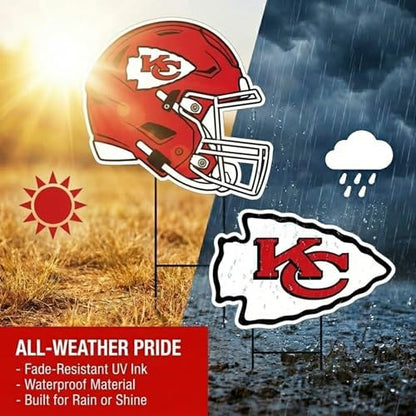 NFL Logo & Helmet 2 Pack Yard Sign Set
