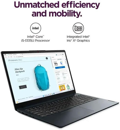 Lenovo IdeaPad 15.6" FHD Touchscreen i5 Laptop, 16GB RAM 512GB SSD Intel 10-Core i5-1335U(Beat Ryzen 7 7730U), Intel Iris Xe Graphics, Privacy Camera, Wi-Fi 6, Win11, for Business and Student-Home