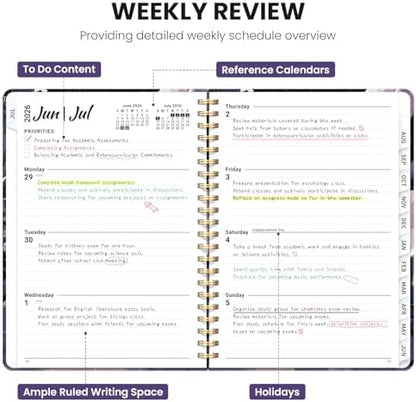 ZOTIA Planner 2026-2027 Jul 2026-Jun 2027 Academic Monthly & Weekly Planner
