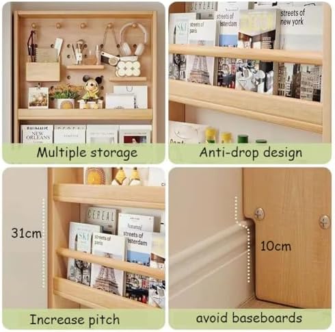 Narrow Behind-Door Sto Shelf, 3-4 Levels, Cact Wall nizer for Boo, Bedroom, Living Room, Home, Office - Space-Saving Solut for Small Areas