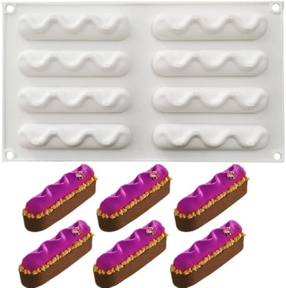 Silicone Mold for Baking Cakes,Soap Molds,Flower Shape Silicone Molds for Homemade French Dessert Mold for Pastry Chocolate,Jelly Chocolate Mold ＆ Ice Cube Tray (C_ Creamy Shape)