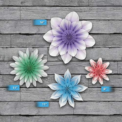 Teacher Created Resources Floral Bloom Paper Flowers Premade Decorations for Party Photo Backdrops, Classrooms Walls, Showers and Birthday Celebrations (TCR8544)