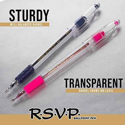Pentel RSVP Ballpoint Pen, Fine Line, (0.7mm), Black Ink, 72 Pack Canister (BK90PC72A)