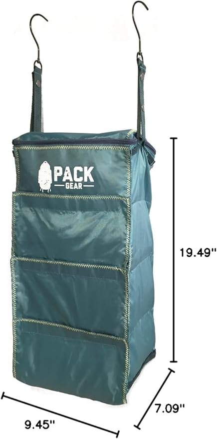 Pack Gear Hanging Luggage Organizer - Our Carry On Closet Insert Fits Any Carry-On - Our Hanging Luggage Organizer Uses Velcro to Allow Quick Access to your Clothes (Solid Green, Carry-On Size)