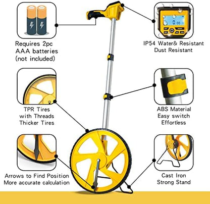 Zozen Measuring Wheel Digital Display,Telescopic Handle, High Precision