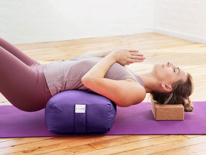 Sol Living Yoga Bolster Pillow Rectangular Meditation Cushion Cotton Meditation Accessories for Restorative Yoga Meditation Pillow Yoga Pillow Firm Body Pillow Bolster Pillow for Legs Removable Cover