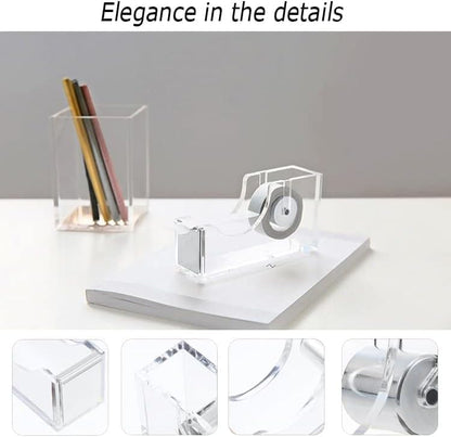 Gawsey Silver Desk Organizers and Accessories with Desk Organizer 360° Rotating Pen Holder and Office Supplies, Cute Stationery Supplies Set