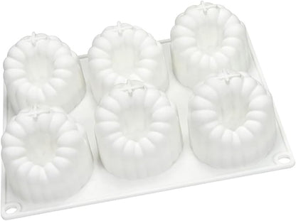 6 Cavity Large Raspberry Mousses Cake Mold Food Grade Silicone Chocolate Dessert Baking Mould Family Gathering Bakeware
