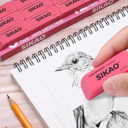 Pink Erasers, 120 Pack Pencil Erasers