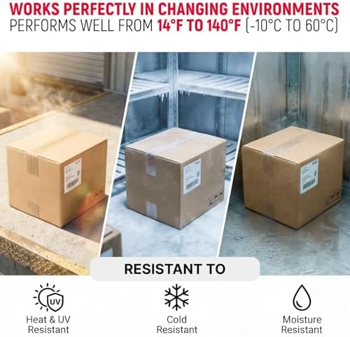3" x 110 Yards Clear Packing Tape, Pack of 4 - Heavy-Duty 2.6 Mil Thick Carton Sealing Tape with Industrial Strength Adhesion for Packaging, Moving, or Shipping Boxes