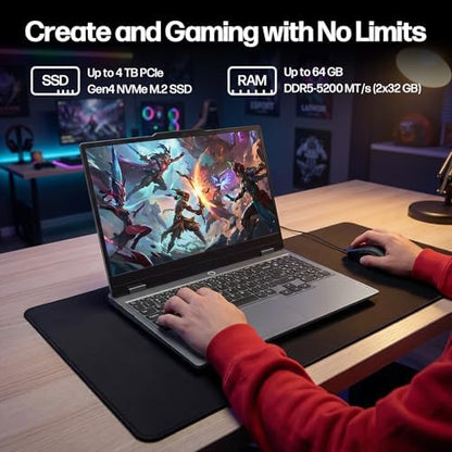 Lenovo LOQ Gaming Laptop, 15.6’’ FHD 144HZ Display, AMD Ryzen 7 250, NVIDIA GeForce RTX 5060, 32GB DDR5 RAM 2TB SSD, Backlit KB, WiFi 6, Win 11 Pro Bundled with Accessory