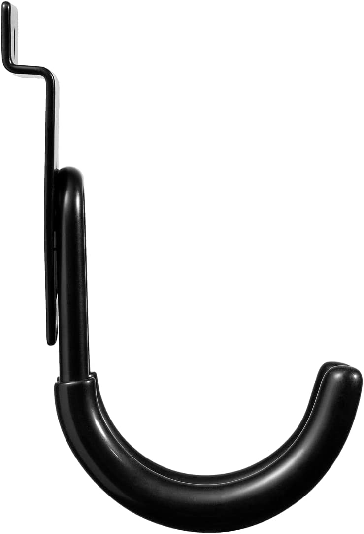 12Pack Slatwall Hooks Heavy Duty Slatwall Accessories Garage Small J Slatwall Hooks and Hangers, Black(Small J Hook)